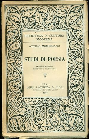 Imagen del vendedor de Studi di poesia a la venta por Studio Bibliografico Marini