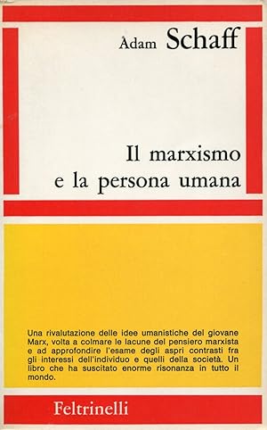 Bild des Verkufers fr Il marxismo e la persona umana zum Verkauf von Studio Bibliografico Marini