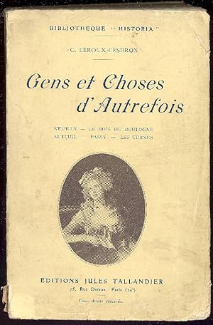 Immagine del venditore per Gens et choses d'autrefois venduto da Studio Bibliografico Marini