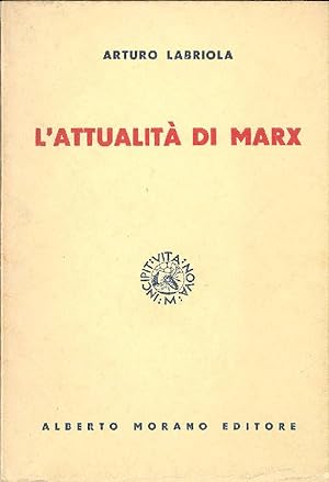 Bild des Verkufers fr L'attualit di Marx zum Verkauf von Studio Bibliografico Marini