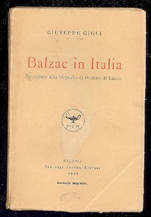 Bild des Verkufers fr Balzac in Italia zum Verkauf von Studio Bibliografico Marini