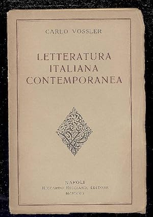 Bild des Verkufers fr Letteratura italiana contemporanea zum Verkauf von Studio Bibliografico Marini