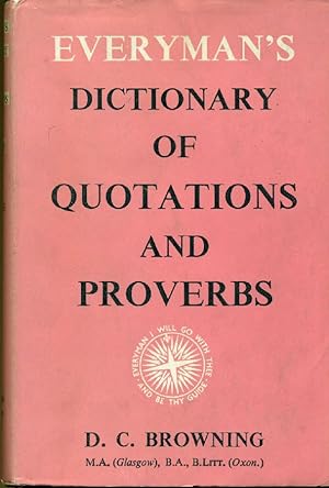 Bild des Verkufers fr Everyman's dictionary of quotations and proverbs zum Verkauf von Studio Bibliografico Marini