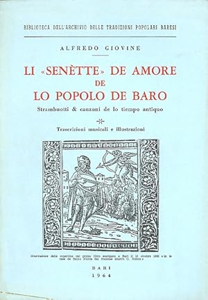 Seller image for Li senette de amore de lo popolo de Baro. Strambuotti e canzuni de lo tiempo antiquo for sale by Studio Bibliografico Marini