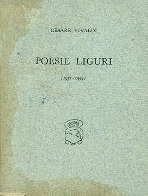 Bild des Verkufers fr Poesie liguri (1951-1954) zum Verkauf von Studio Bibliografico Marini