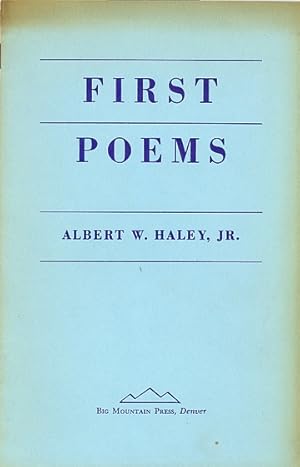 Seller image for First poems for sale by Studio Bibliografico Marini