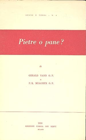 Bild des Verkufers fr Pietre o pane? zum Verkauf von Studio Bibliografico Marini