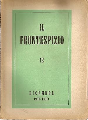 Bild des Verkufers fr Il Frontespizio. 1939. Annata completa zum Verkauf von Studio Bibliografico Marini