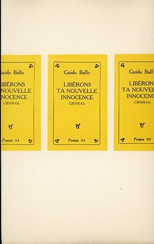 Imagen del vendedor de Librons ta nouvelle Innocence. Choral a la venta por Studio Bibliografico Marini