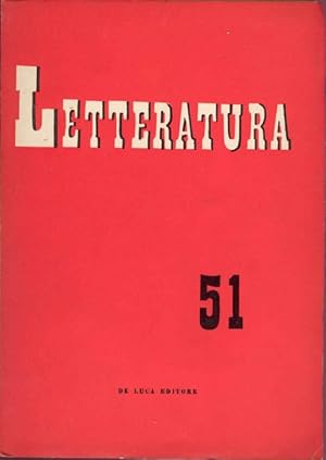 Seller image for Letteratura. Anno IX - Maggio-Giugno 1961 - N. 51 for sale by Studio Bibliografico Marini