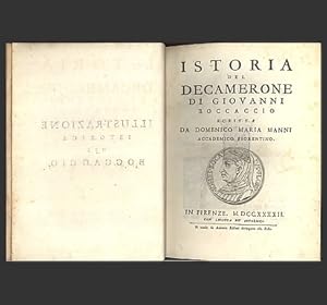 Istoria del Decamerone di Giovanni Boccaccio scritta da Domenico Maria Manni Accademico Fiorentino