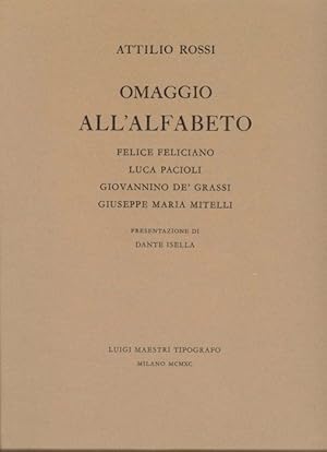 Bild des Verkufers fr Omaggio all'alfabeto zum Verkauf von Studio Bibliografico Marini