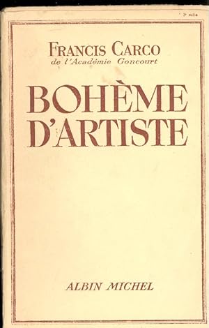 Image du vendeur pour Bohme d'artiste mis en vente par Studio Bibliografico Marini