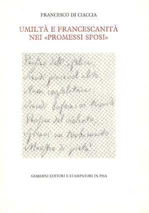 Bild des Verkufers fr Umilt e francescanit nei ''Promessi sposi'' zum Verkauf von Studio Bibliografico Marini