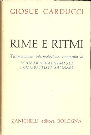 Seller image for Rime e ritmi for sale by Studio Bibliografico Marini