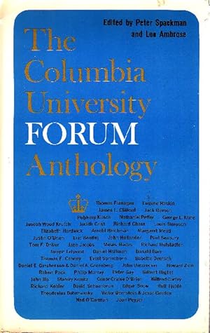 Bild des Verkufers fr The Columbia University. Forum Anthology zum Verkauf von Studio Bibliografico Marini