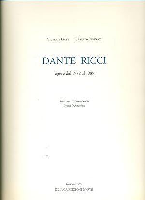 Immagine del venditore per Dante Ricci. Opere dal 1972 al 1989 venduto da Studio Bibliografico Marini