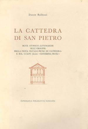 Immagine del venditore per La cattedra di San Pietro venduto da Studio Bibliografico Marini