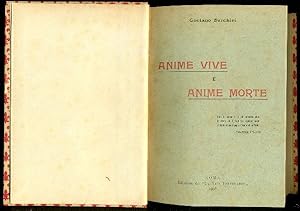 Bild des Verkufers fr Anime vive e anime morte zum Verkauf von Studio Bibliografico Marini