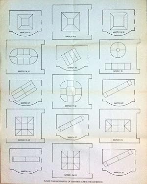 Robert Morris. Floor plan with dates of changes during the exhibition