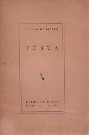 Imagen del vendedor de Testa a la venta por Studio Bibliografico Marini