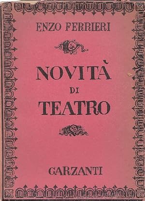 Seller image for Novit di teatro for sale by Studio Bibliografico Marini