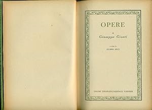 Seller image for Opere for sale by Studio Bibliografico Marini