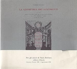 Bild des Verkufers fr La geometria dei sentimenti zum Verkauf von Studio Bibliografico Marini