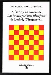 Imagen del vendedor de A favor y en contra de "Las investigaciones filosficas" de Ludwig Wittgenstein. - a la venta por Libresso Antiquariat, Jens Hagedorn