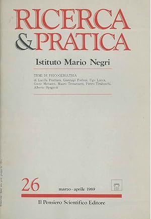 Temi di psicogeriatria. Monografico di Ricerca & pratica. Istituto Mario Negri. n. 26, marzo.apri...