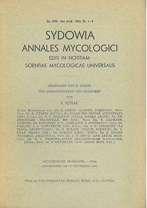 Imagen del vendedor de Sydowia. Annales mycologici editi in notitiam scientiae mycologicae universalis a la venta por Studio Bibliografico Orfeo (ALAI - ILAB)