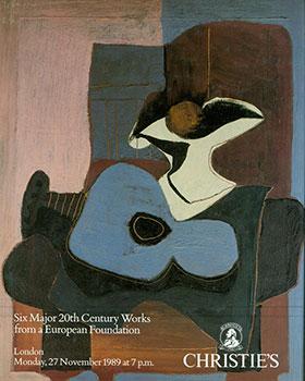 Six Major 20th Century Works From a European Foundation 27 November 1989.