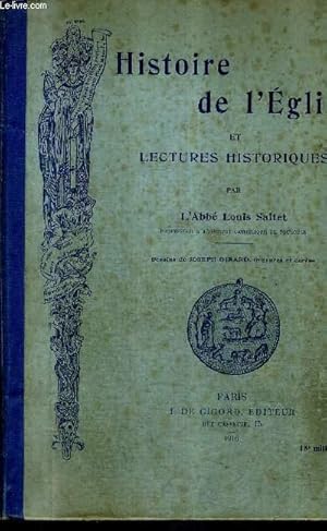 Image du vendeur pour HISTOIRE DE L'EGLISE ET LECTURES HISTORIQUES. mis en vente par Le-Livre