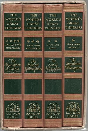 Bild des Verkufers fr The World's Greatest Thinkers - 4 Volume Set, in slipcase. zum Verkauf von Sabra Books