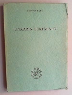 Imagen del vendedor de Unkarin lukemisto. 2. painos. a la venta por Antiquariat Sander