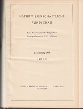 Bild des Verkufers fr Naturwissenschaftliche Rundschau. zum Verkauf von Buchversand Joachim Neumann