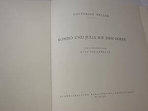 Romeo und Julia auf dem Dorfe , von Gottfried Keller,, illustriert von Otto Baumberger