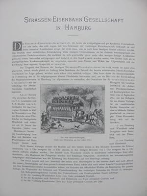 Strassen-Eisenbahn-Gesellschaft in Hamburg. Aus: Julius Eckstein (Hrsg.): Historisch-biographisch...
