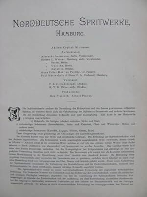 Norddeutsche Spritwerke, Hamburg. Aus: Julius Eckstein (Hrsg.): Historisch-biographische Blätter....