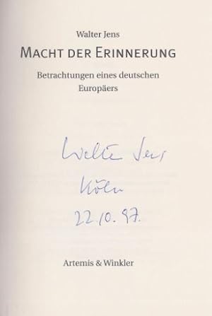Macht der Erinnerung. Reden und Essays eines deutschen Europäers.