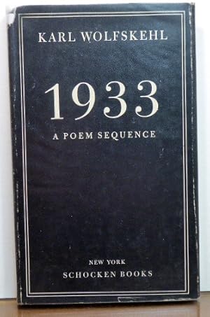 Seller image for 1933: A POEM SEQUENCE for sale by RON RAMSWICK BOOKS, IOBA