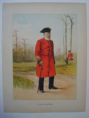 A Chelsea Pensioner, Military, Original Chromolithograph