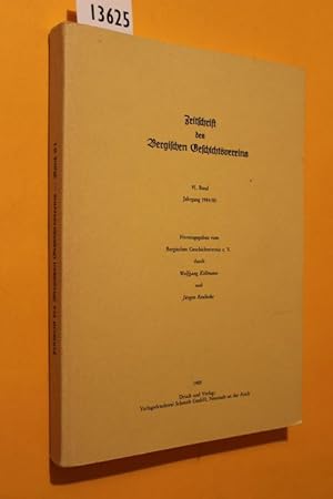 Seller image for Zeitschrift des Bergischen Geschichtsvereins (ZBGV). 91. Band. 1984/85 for sale by Antiquariat Tintentraum