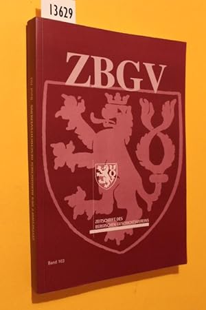 Image du vendeur pour Zeitschrift des Bergischen Geschichtsvereins (ZBGV). 103. Band. 2010 - 2011 mis en vente par Antiquariat Tintentraum