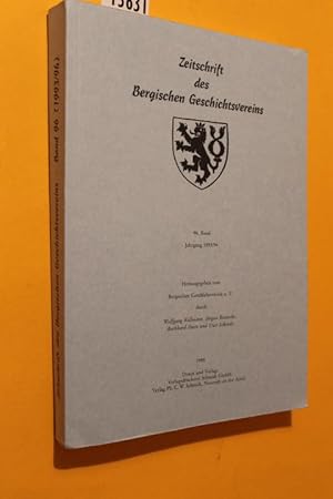 Seller image for Zeitschrift des Bergischen Geschichtsvereins (ZBGV). 96. Band. 1993/94 for sale by Antiquariat Tintentraum