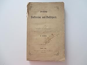 Bild des Verkufers fr Preuische Volksreime und Volksspiele. zum Verkauf von Michael Steinbach Rare Books