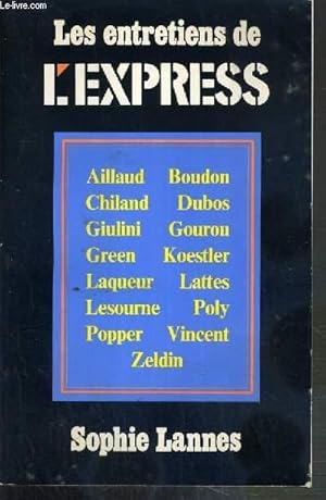 Seller image for LES ENTRETIENS DE L'EXPRESS for sale by Le-Livre