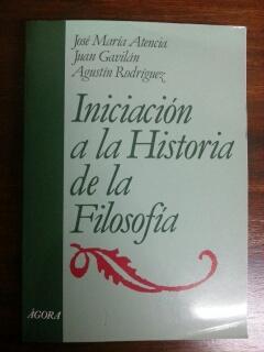 INICIACION A LA HISTORIA DE LA FILOSOFIA