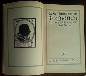 Bild des Verkufers fr Die Jobsiade. Ein komisches Heldengedicht in drei Teilen. (Leben, Meinungen und Taten von Hieronymus Jobs, dem Kandidaten.). Herausgegeben mit Vorrede von Arthur Eloesser. zum Verkauf von buch-radel