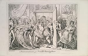 Seller image for Regency celebrity culture caricature.  Inconveniences of a Crowded Drawing Room . for sale by Joseph Burridge Books